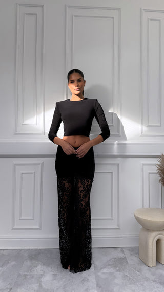 Flash sale Leah lace maxi skirt set