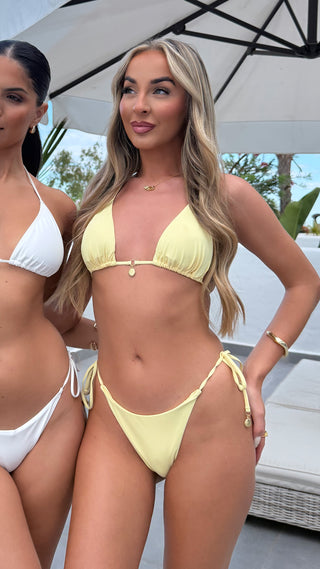 Triangle bikini with shell charms