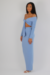 Wrap top and maxi skirt double lined
