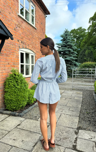 Olivia cotton stripe short set