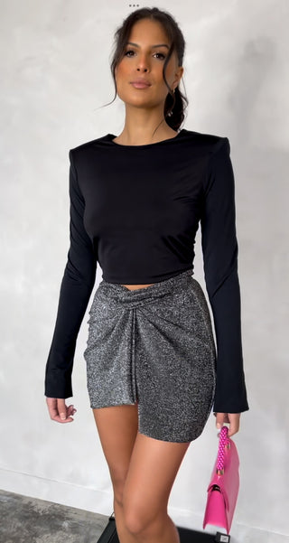 Lily wrap mini skirt