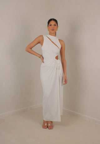 Phoenix Asymmetrical maxi dress with split