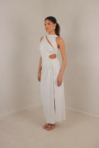 Phoenix Asymmetrical maxi dress with split