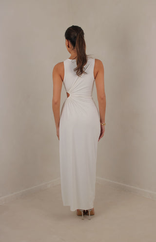 Phoenix Asymmetrical maxi dress with split