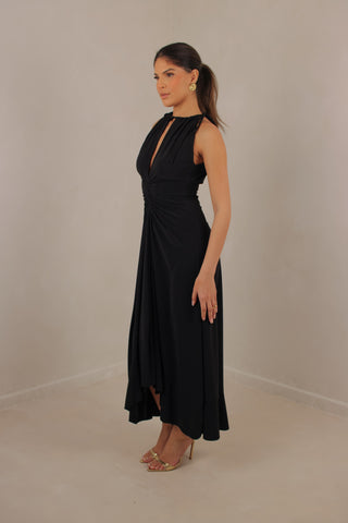 Ophelia maxi dress with gathered front