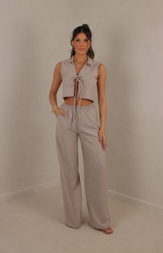 Freya linen loose leg trouser (Available in all leg lengths)