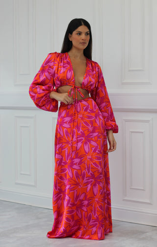Liana wrap top and maxi skirt