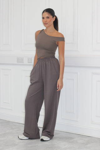 Asymmetrical top in organic bamboo jersey