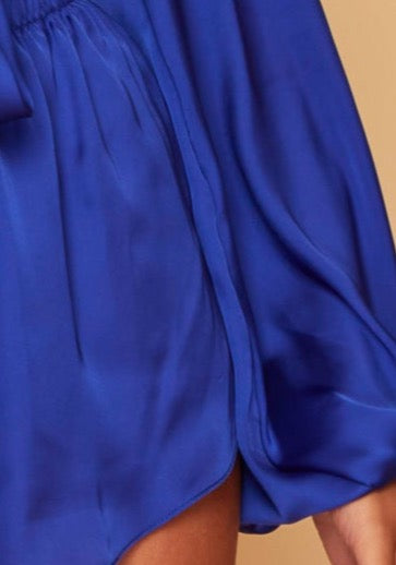 Sale Anya royal blue Backless Halter Dress size 8-10