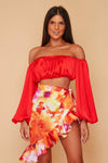 Havanna top & Multi-Coloured Ruby Skirt Co ord Set (Copy)