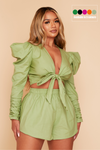 Lyla Poplin Crop Top And Short Set (More Colours Available)