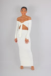 Tie front crop & maxi skirt co ord set