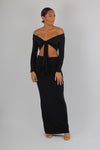Long sleeve crop top & maxi skirt co ord set