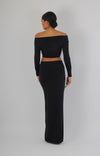 Long sleeve crop top & maxi skirt co ord set