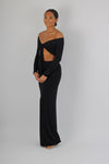 Long sleeve crop top & maxi skirt co ord set