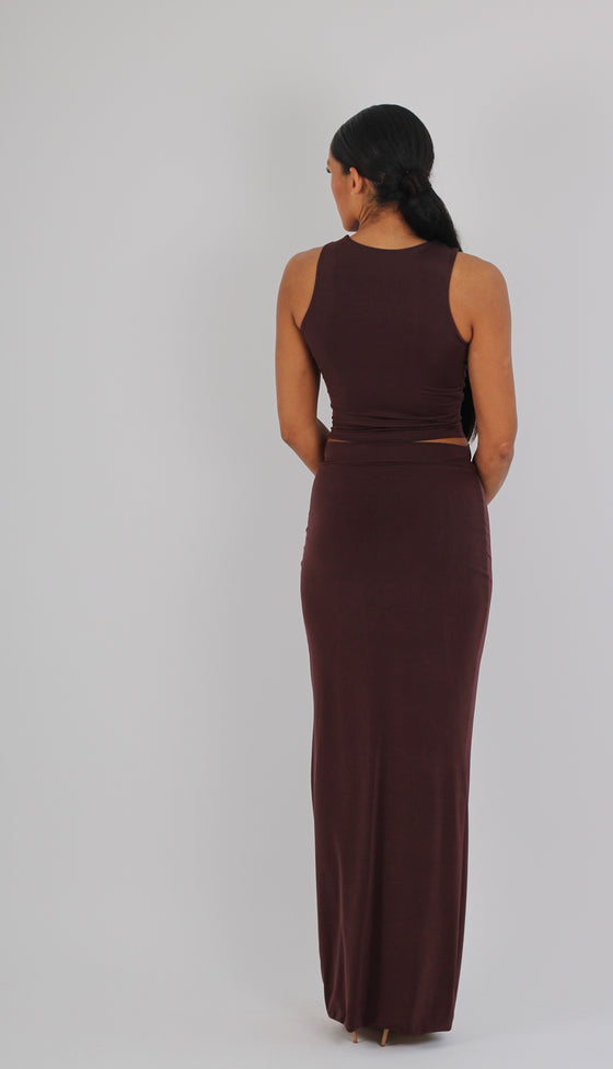 Racer back top & maxi skirt co ord set