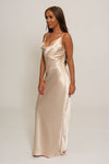 Bethany Satin Cowl Neck Bridesmaid Dress