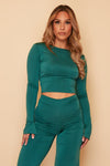 Sale Piper co ord set (Longer Sleeves) Forest green