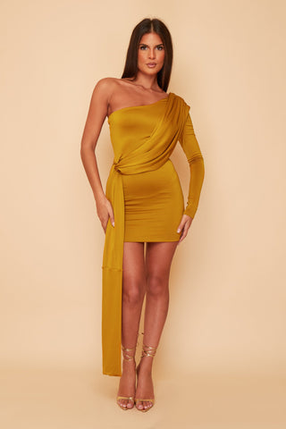 Sale Cassie Mini Dress Mustard