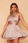 Pre order silky multiway dress steel grey