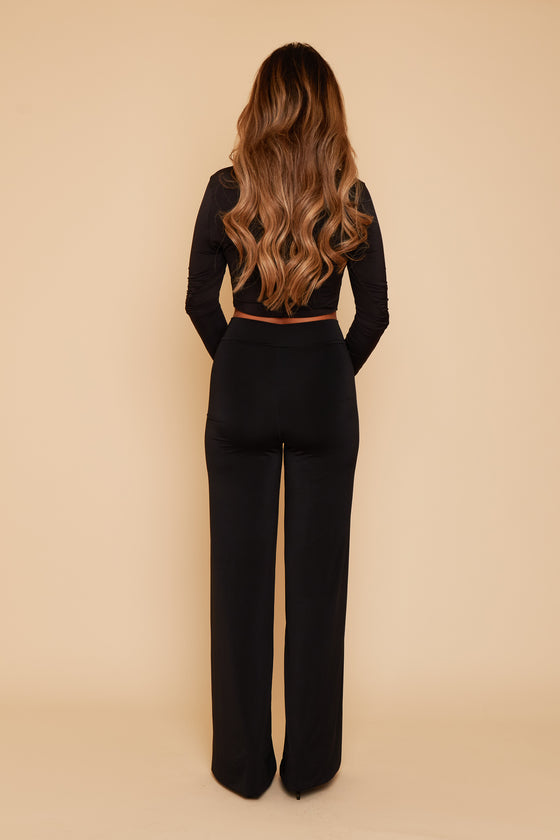 Taylor Co Ord High Neck Crop & High waist Trousers (More Colours Available)