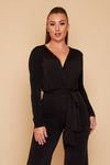 RIA LONG SLEEVE GATHERED JUMPSUIT