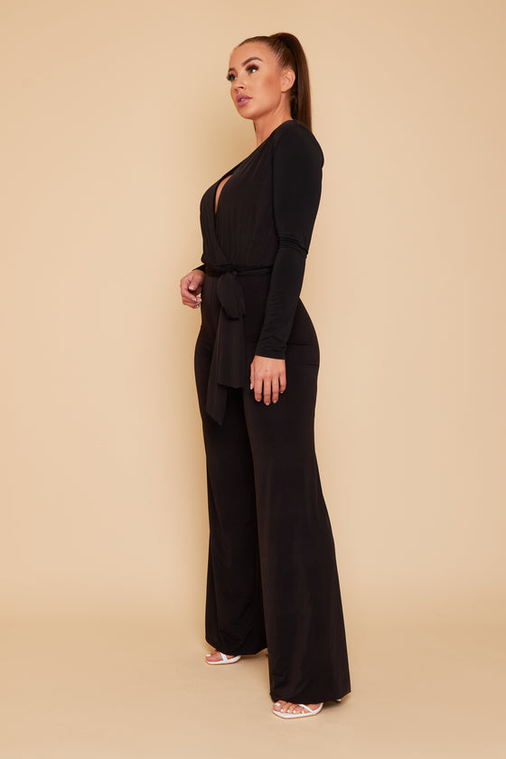RIA LONG SLEEVE GATHERED JUMPSUIT