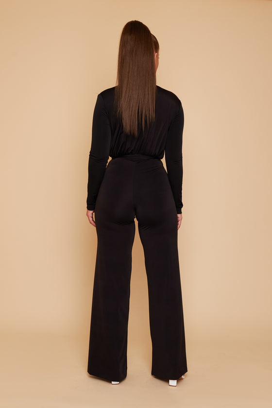RIA LONG SLEEVE GATHERED JUMPSUIT