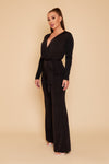 RIA LONG SLEEVE GATHERED JUMPSUIT