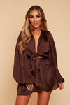 Aria Co Ord Silky Wrap Top & Wrap skirt (More Colours Available)