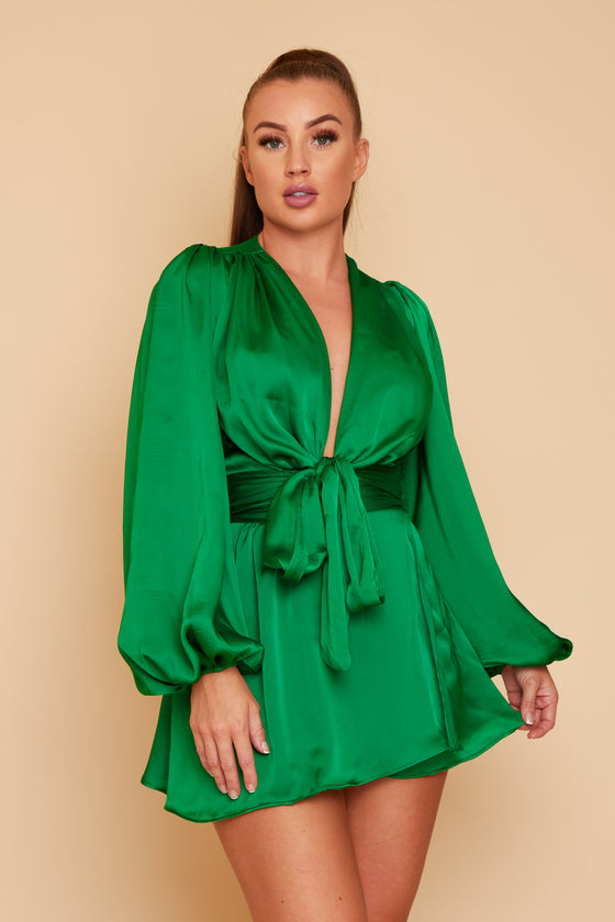 Aria Co Ord Silky Wrap Top & Wrap skirt (More Colours Available)