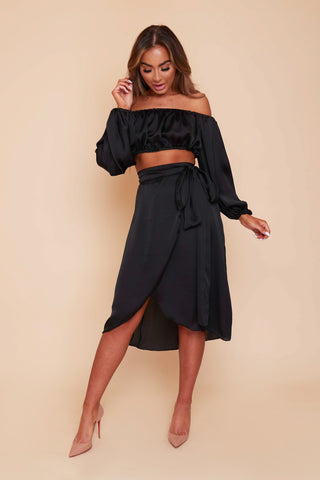 Valencia Gathered Top & Wrap Skirt Co-ord Set