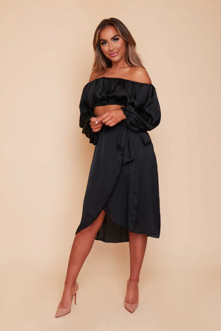 Valencia Gathered Top & Wrap Skirt Co-ord Set