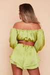 Lime Havanna Short Co-ord Set