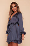 Madison Silky Satin Layered Dress