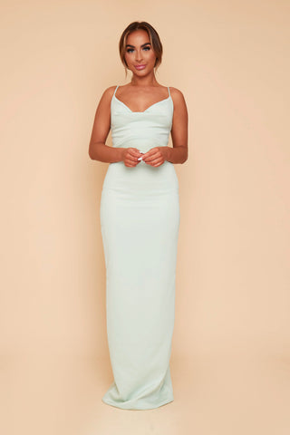 Bethany Scuba Cowl Neck Bridesmaid Dress