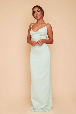 Bethany Scuba Cowl Neck Bridesmaid Dress