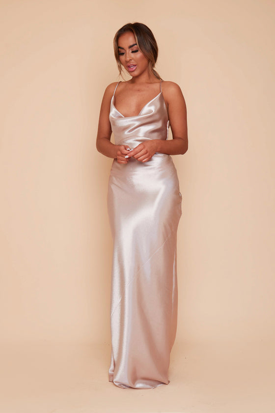 Sale champagne bridal / prom dress size 8