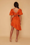 Lydia Puff Sleeve Co-ord Set With Wrap Skirt