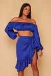 Havanna Top & Ruby Wrap Skirt Co-rd Set