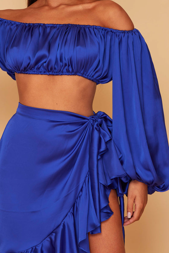 Havanna Top & Ruby Wrap Skirt Co-rd Set