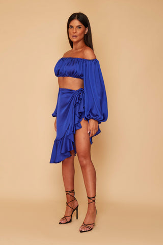Havanna Top & Ruby Wrap Skirt Co-rd Set