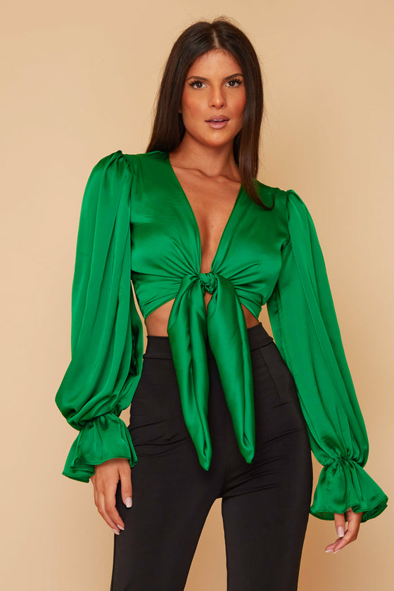 Milanna Top With Oversized Sleeves