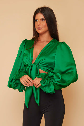 Milanna Top With Oversized Sleeves