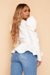 Bey Leather look Wrap Jacket With Oversized Sleeves (More Colours Available)