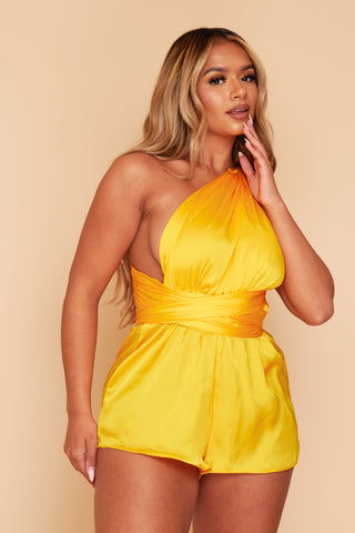 YELLOW FLORENCE MULTIWAY PLAYSUIT