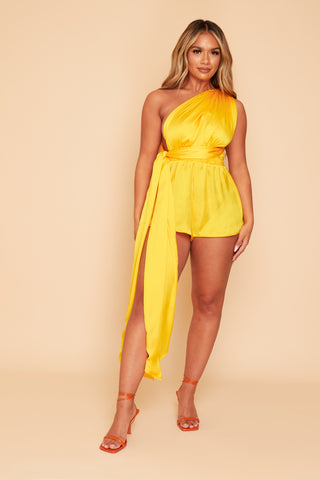 YELLOW FLORENCE MULTIWAY PLAYSUIT