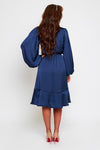 Maya Wrap Style Dress With Frilled Hem