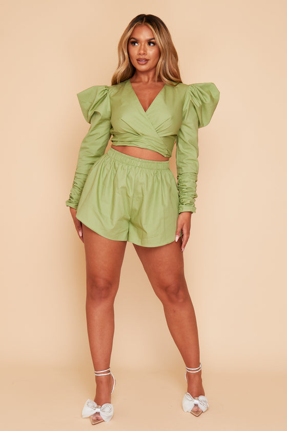 Lyla Poplin Crop Top And Short Set (More Colours Available)