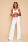 SALE REA CROP TOP IVORY SIZE 8